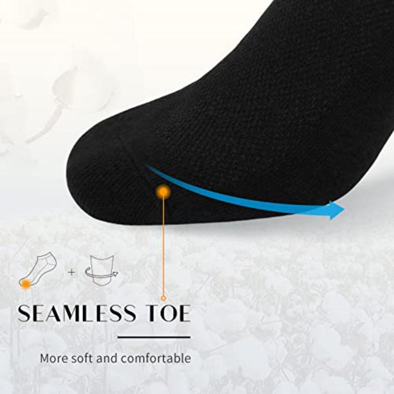 SIXDAYSOX 8 Pack Mens Ankle Socks Low Cut Comfort Casual Socks Size 10-13/13-15 - Image 5