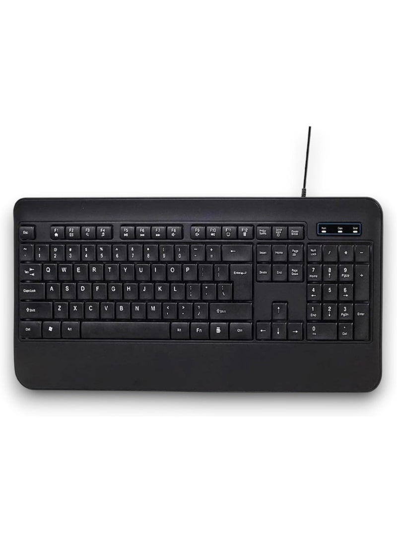 Zero Keyboard Gaming ZERO RGB Electronics ZR-2090 USB Keyboard, Stylish Spill-Resistant Design, Silent Keys (Black, ZR-2090) - Image 2