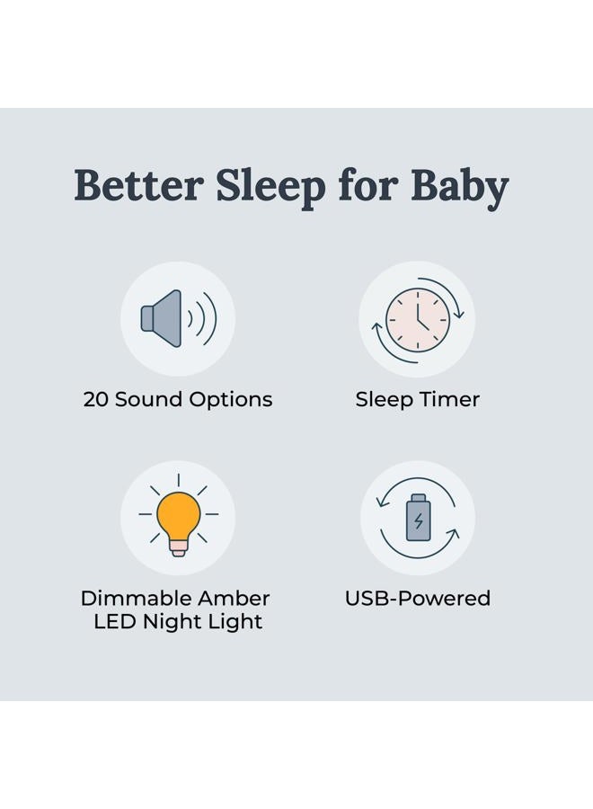 Yogasleep Nod White Noise Sound Machine, With Soft Night Light & Sleep Timer, 20 Sound Options Including Lullabies, Nature & Pink Noise, Sleep Aid For Baby & Adults, Noise Canceling For Office Privacy - Image 2