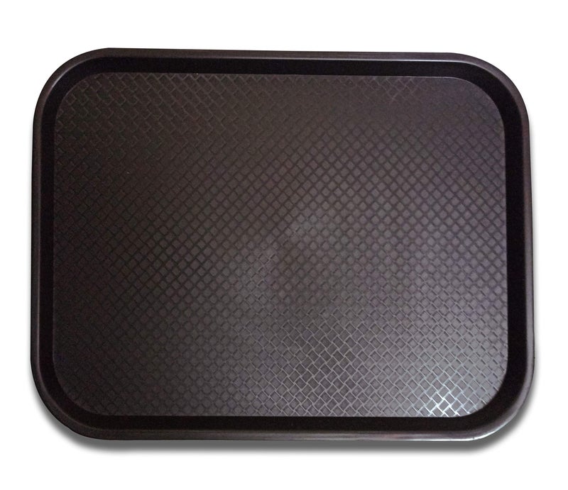 Homenique Serving Platter/Large Tray; Made of Premium Plastic; Rectangular Shape; Length 16 Inches X Breadth 12 Inches; Pack of 1, (Black) - Image 1