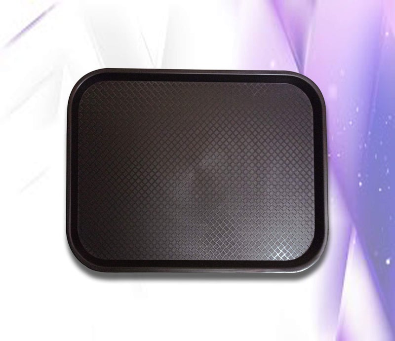 Homenique Serving Platter/Large Tray; Made of Premium Plastic; Rectangular Shape; Length 16 Inches X Breadth 12 Inches; Pack of 1, (Black) - Image 2