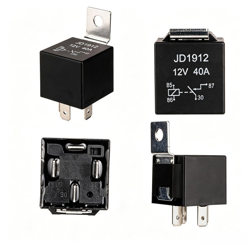 Gebildet JD1912 12V 40A 4-Pin SPST مجموعة مرحلات سيارات مع صمام ثنائي مدمج للشاحنات والشاحنات الصغيرة والدراجات النارية والقوارب، عبوة من 4 قطع - Image 2