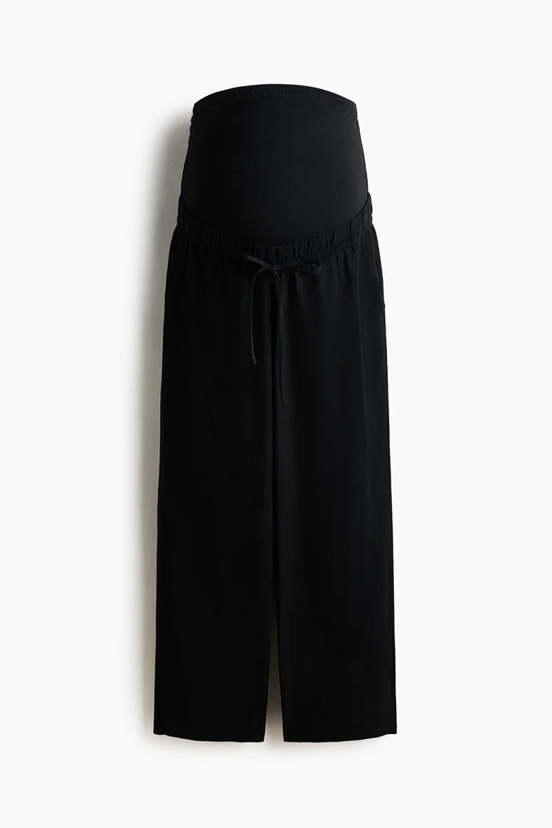 H&M  MAMA Linen-blend drawstring trousers for Women | Best Price UAE