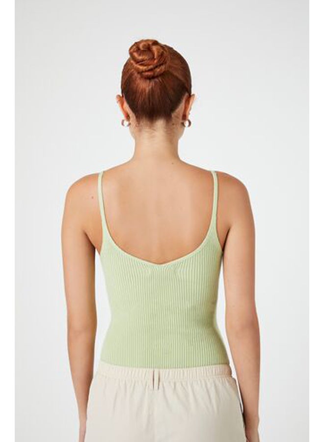 FOREVER 21 Sweater-Knit V-Neck Cami Bodysuit - Image 4