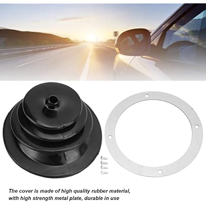 ريحني غطاء صندوق معدلات السرعات، غطاء الغبار، صندوق النقل، لوحة صندوق السرعة، فرامل اليد، ذراع الحذاء، مجموعة الغلاف المطاطي الأسود المقاوم للغبار 5250 بوصة 133 سم، شامل لاستبدال السيارات أحذية القابض - Image 4