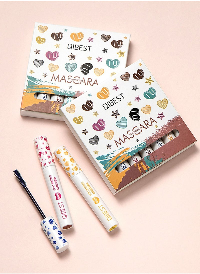 QiBest - Colored Mascara Set 7 Color Colorful Waterproof Mascara for Eyelashes Set, Charming Long Lasting Length Volume Fiber Mascara Eye Makeup - Image 1