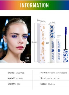 QiBest Colored Mascara Set 7 Color Colorful Waterproof Mascara for Eyelashes Set, Charming Long Lasting Length Volume Fiber Mascara Eye Makeup  - Image 5