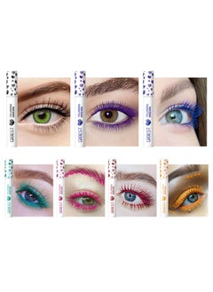 QiBest Colored Mascara Set 7 Color Colorful Waterproof Mascara for Eyelashes Set, Charming Long Lasting Length Volume Fiber Mascara Eye Makeup  - Image 3