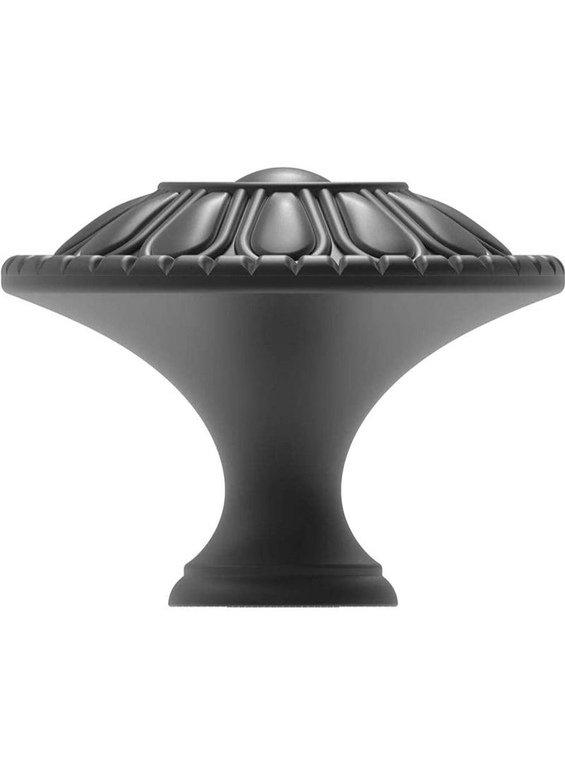 SYOSI - Cabinet Handle 9-Pack of Matte Black Kitchen Cabinet Knobs Pulls, Matte Round Farmhouse Dresser Handles Drawer Knobs for Modern Closet Furniture Door, Floral Pattern - Image 1