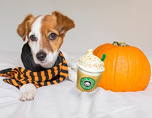 Nestpark Parody Star Pups Coffee Dog Toy Pup'kin Spice Latte - Fall Funny Parody Plush Squeaky Holiday Toys for Medium, Small and Large - Cute Gifts for Dog Birthday - Cool Stuffed For All Breed Sizes - Image 4