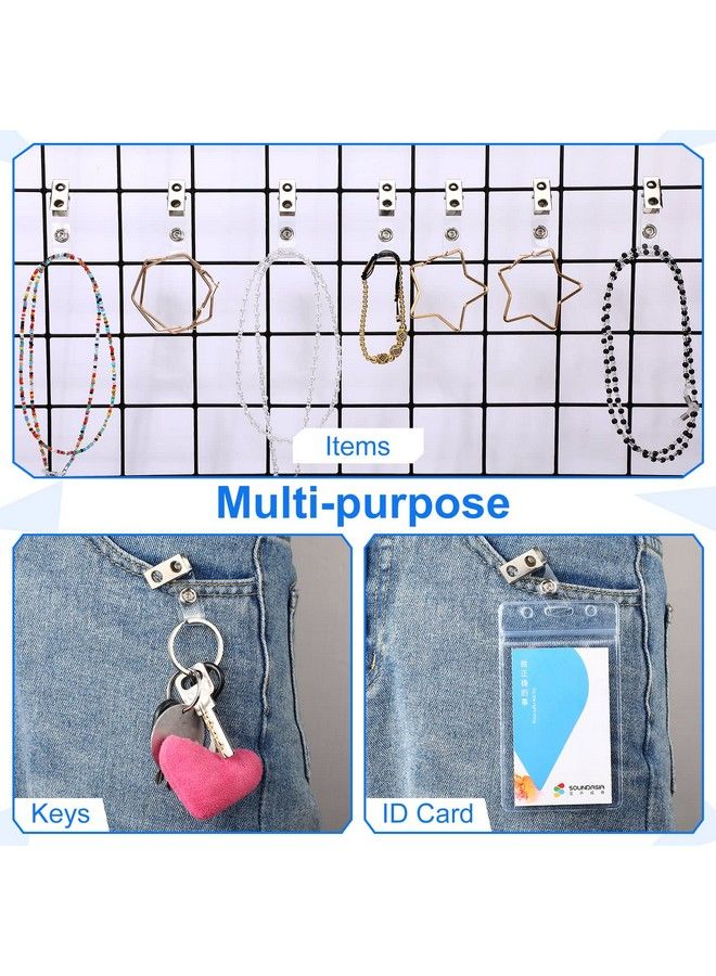 Marspark Metal Badge Clips Id Badge Clips Double Hole Badge Clips With Clear Pvc Straps Name Tag Clips Id Strap Clip For Id Cards And Badge Holders Office School Supplies (400) - Image 5