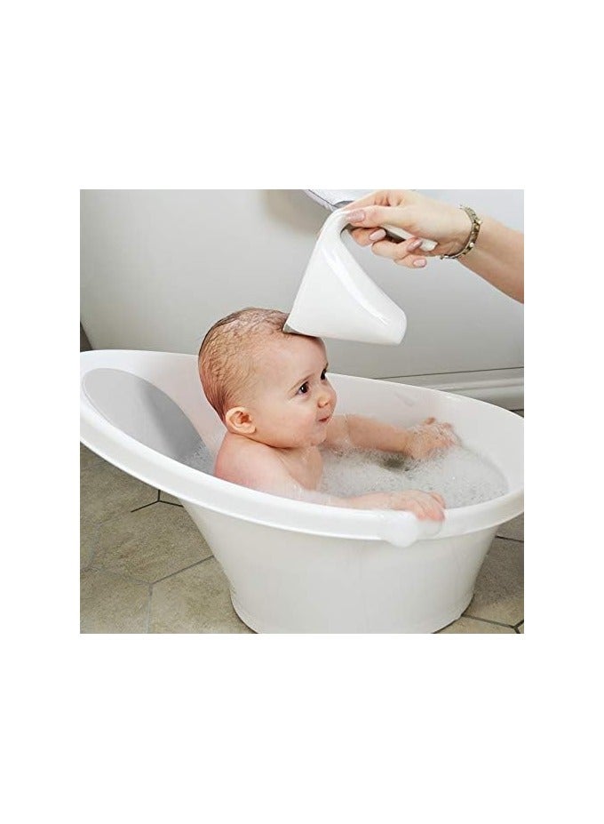 Shnuggle Bath Rinse Jug | Soft Rim Baby & Toddler Shampoo Rinser | Bath Hair Rinsing Cup | Hair Wash Jug with Handle | Essential Bath Accessories | White - Image 4