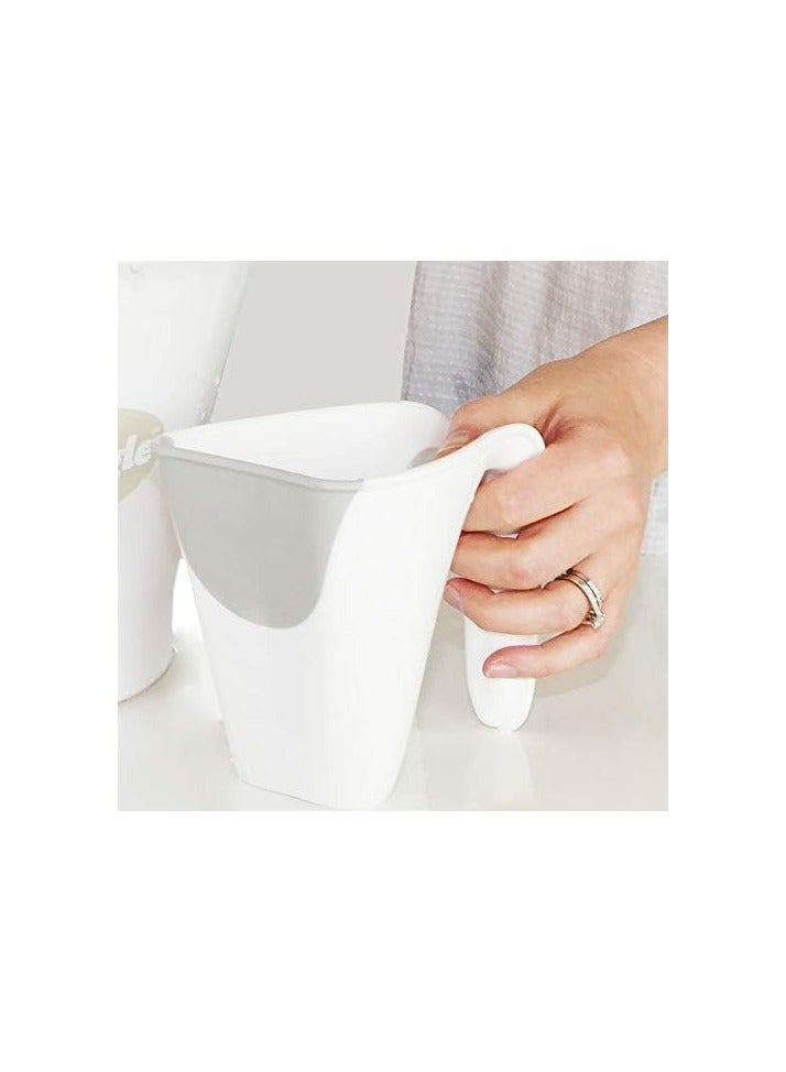 Shnuggle Bath Rinse Jug | Soft Rim Baby & Toddler Shampoo Rinser | Bath Hair Rinsing Cup | Hair Wash Jug with Handle | Essential Bath Accessories | White - Image 5