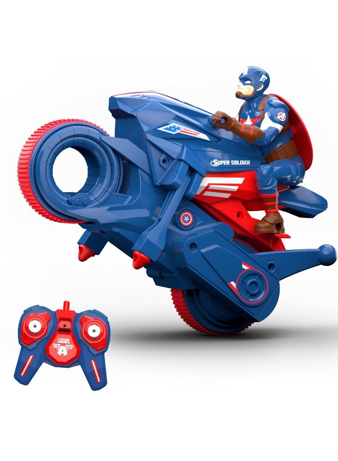 MARVEL Captain America Blaze & Race Bike | 2.4 GHz Frequency | Full Function | Age 3+ - Image 2