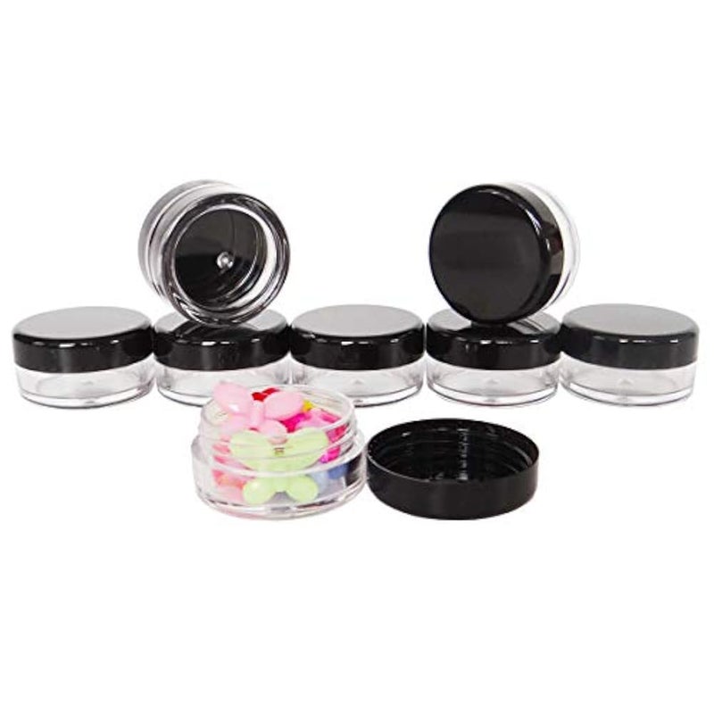 GreatforU 20 pieces 5 g empty samples, cream containers, cosmetic containers, 5 ml cosmetic containers with lids for make-up, eye shadow, nails, beads, lip gloss, balm, bath lotion, face cream, - Image 3