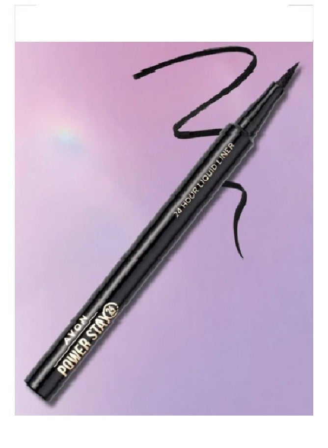 آفون Power Stay 24Hour Liquid Eyeliner 1.2ml - Blackest Black - Image 3