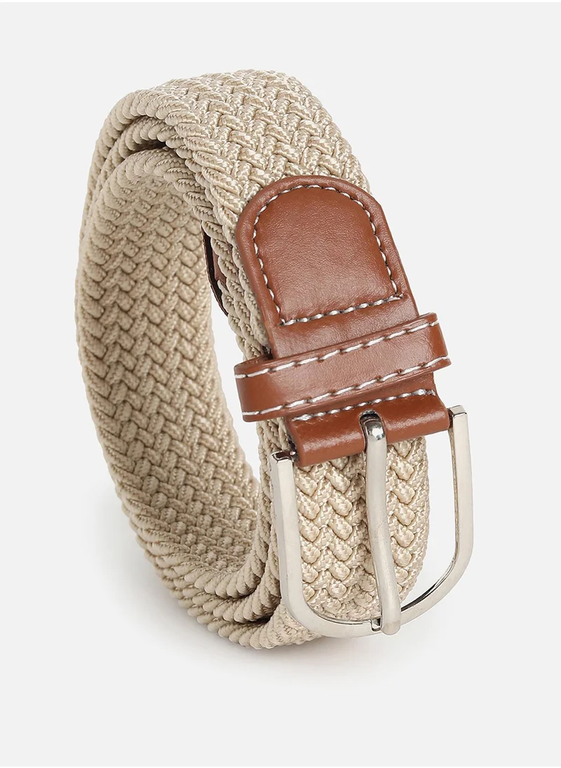 Haute Sauce Beige Textured Waist Belt
