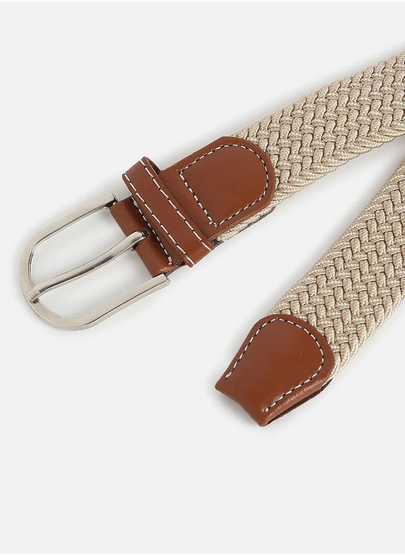 Haute Sauce Beige Textured Waist Belt