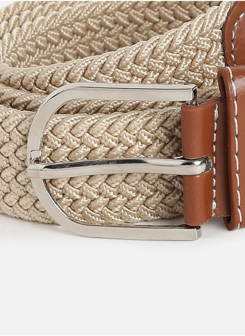 Haute Sauce Beige Textured Waist Belt