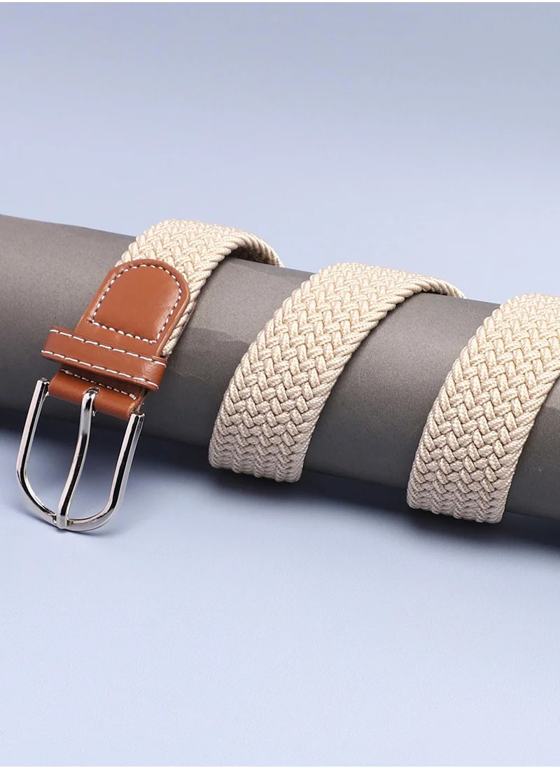 Haute Sauce Beige Textured Waist Belt