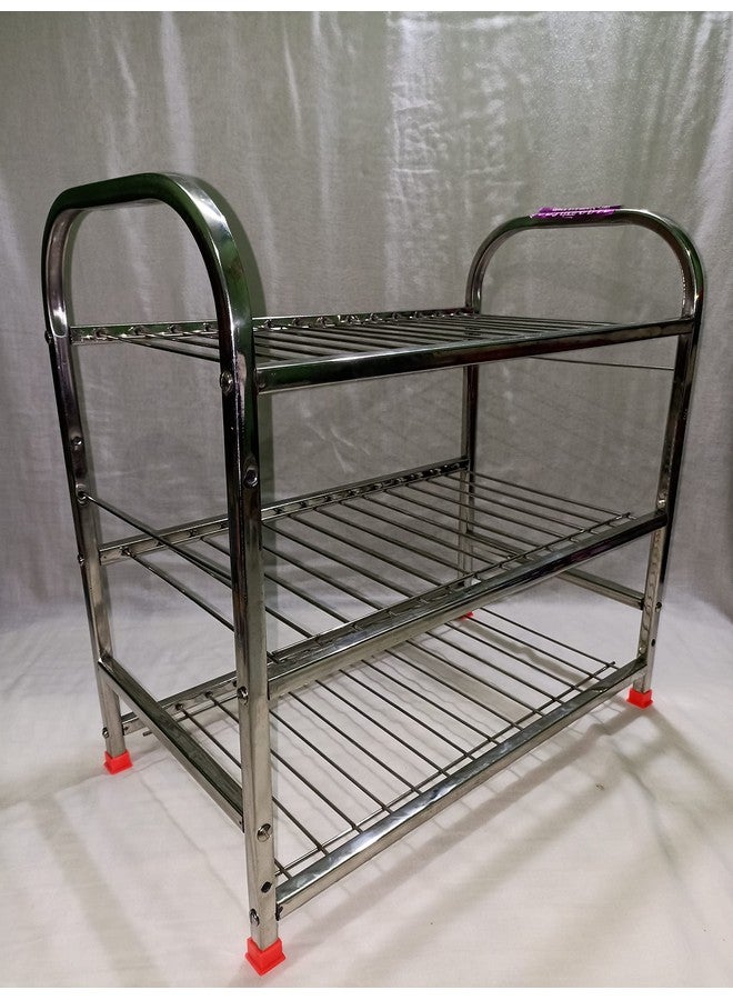 D.K 11 D k 11 Multipurpose Racks for Storage Books .steelness Steel Rack.You can use it for Container Stand in The Kitchen,Book Stand, Spice Rack and Footwear Stand etc (18 * 18in Racks) - Image 1