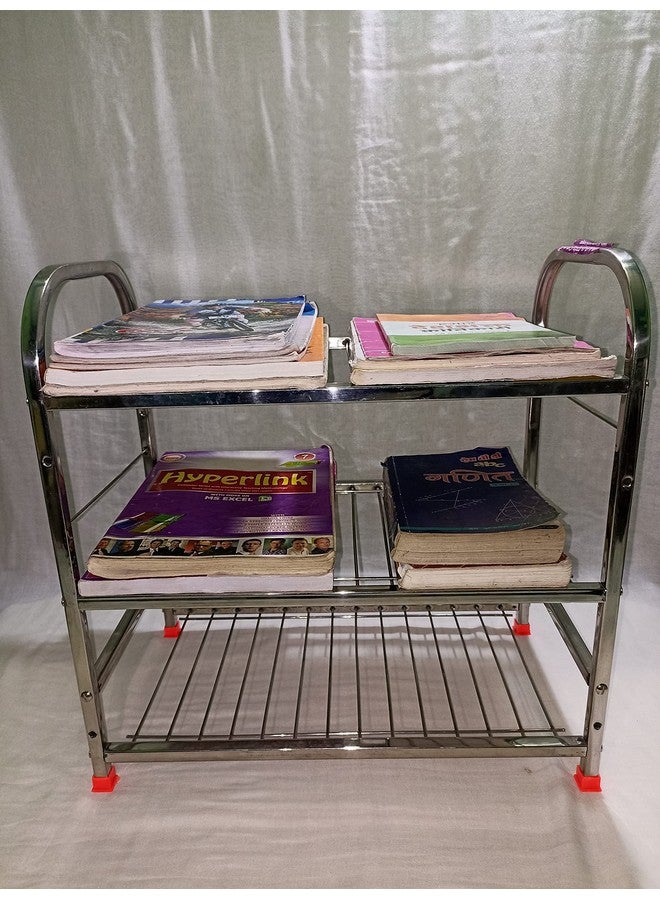 D.K 11 D k 11 Multipurpose Racks for Storage Books .steelness Steel Rack.You can use it for Container Stand in The Kitchen,Book Stand, Spice Rack and Footwear Stand etc (18 * 18in Racks) - Image 3