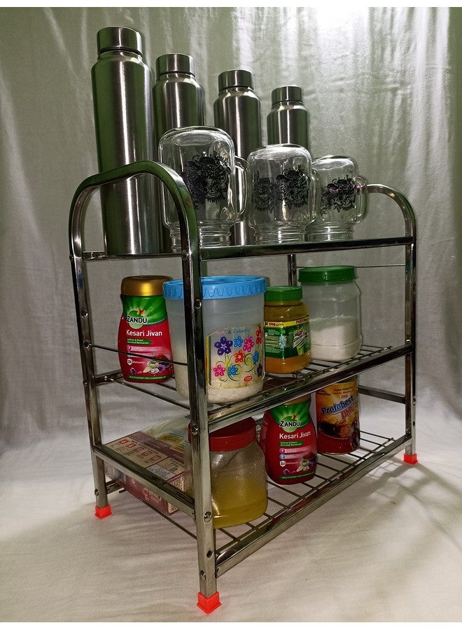 D.K 11 D k 11 Multipurpose Racks for Storage Books .steelness Steel Rack.You can use it for Container Stand in The Kitchen,Book Stand, Spice Rack and Footwear Stand etc (18 * 18in Racks) - Image 2