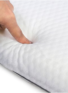 Status Contract Orthopedic Memory Foam Bed Pillow for Sleeping, Neck Pain Relief | Soft Yet Supportive| Suitable for Side & Back Sleepers | Inner Cover Only (Memory Foam Flat, Standard (1pc)), 40 X 60 X 10 Cm  - Image 5