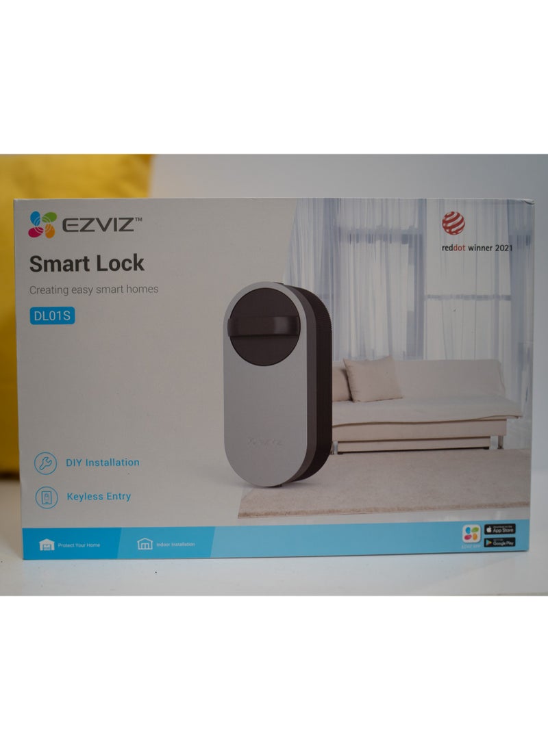 EZVIZ - DL01S Smart Lock - Redefine Your Front Door With Elegant, Easy Access, Auto-Lock, Lock Status Check, Keyless Unlocking via Ezviz App, Privacy Mode Requires A3 Gateway - Image 1