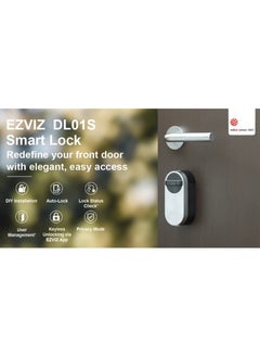 EZVIZ DL01S Smart Lock - Redefine Your Front Door With Elegant, Easy Access, Auto-Lock, Lock Status Check, Keyless Unlocking via Ezviz App, Privacy Mode Requires A3 Gateway  - Image 4