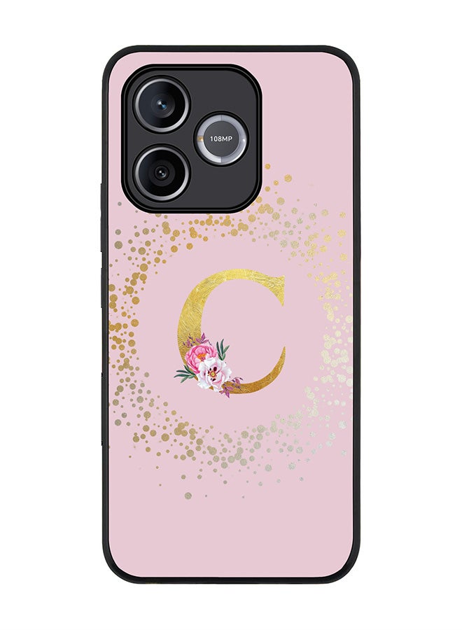 Stylizedd For Honor 600 Lite / 500 Smart / Honor X80i Case,Slim fit Camera Protection, Shockproof Thin Phone cover  - Custom Monogram Floral - C  (Pink ) - Image 1