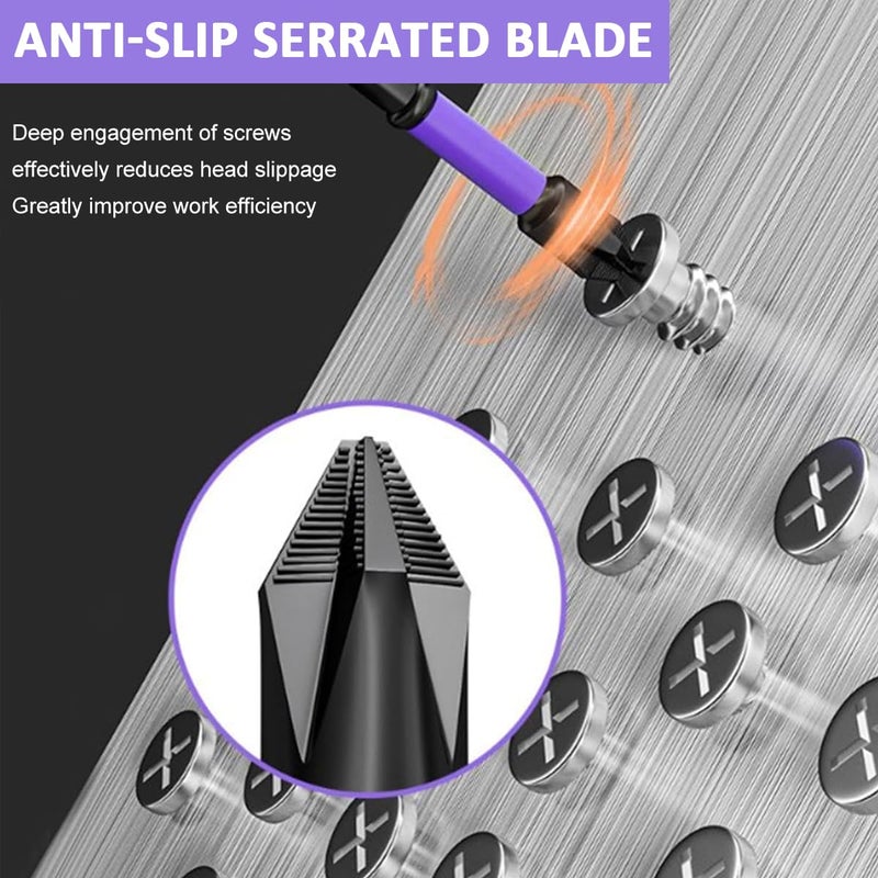 Serplex 6Pcs Magnetic Phillips Drill Bits Set Assorted Sizes AntiSlip Grooves High Impact Steel Universal Compatible for Power Impact Drivers Enhanced Magnetic Tips for Precision - Image 3