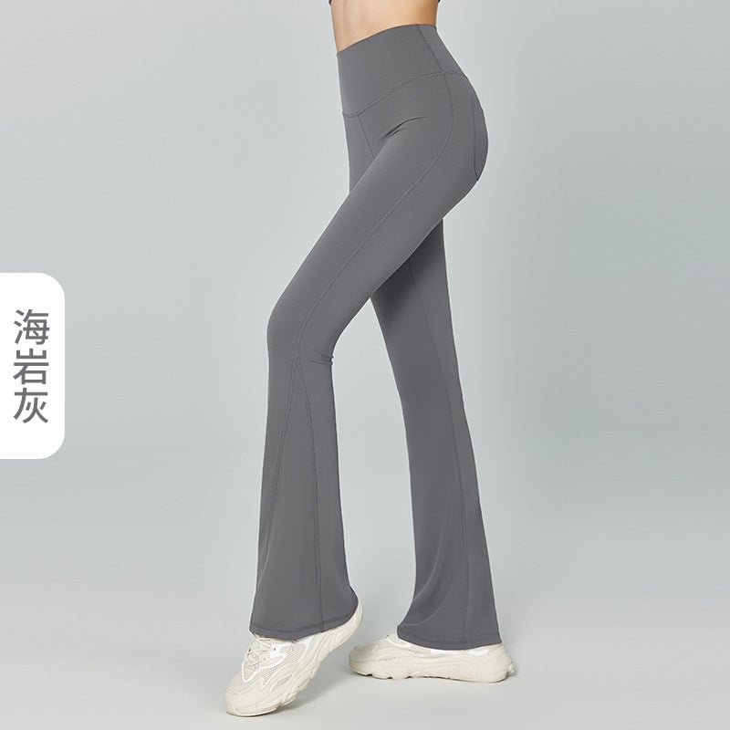 Gao Shi Yoga Flared Pants – High Waist Slimming Bell Bottoms for Sports and Fitness - Image 1