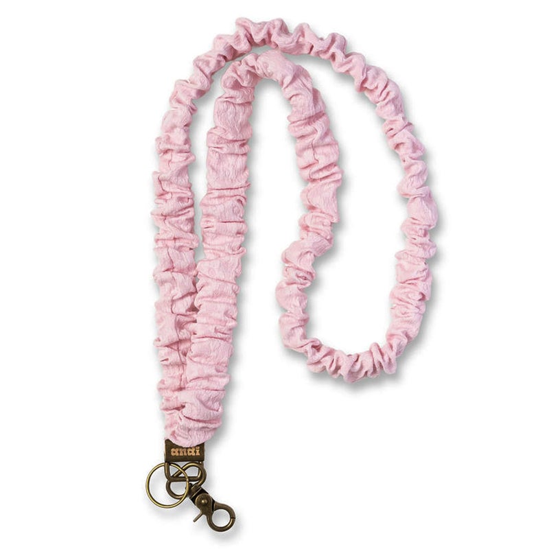 ANDI Neck Lanyard For Women - Scrunchie Cute Lanyard for Keys, Id Card Holder, Wallet - Aesthetic Long Lanyard (Dainty Pink Textured) - Image 1