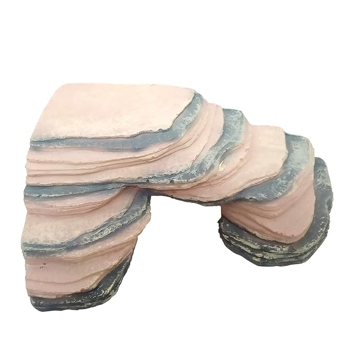 GIG BAZAAR -Aquarium Turtle Bridge Ornaments Underwater Landscape Resting Turtle Hiding Cave Habitat Ornament Looking (Pink) - Image 4