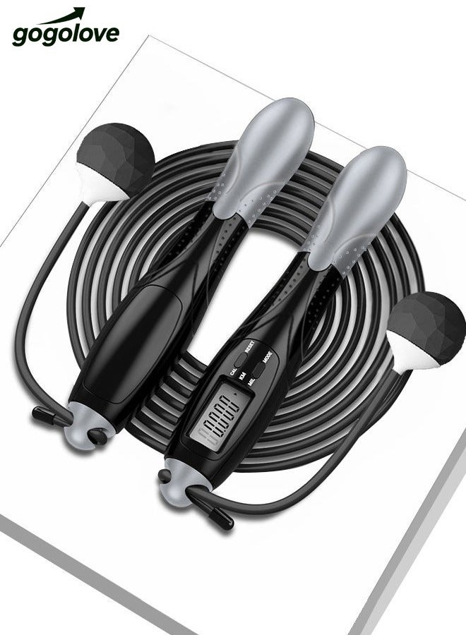 gogolove Dual Purpose Digital Jump Rope - Adjustable Counting Skipping Rope - Multimode Skipping Rope with Calories - 360° anti-winding - Cordless Jumping Rope for Fitness Exercise Gym - Image 1