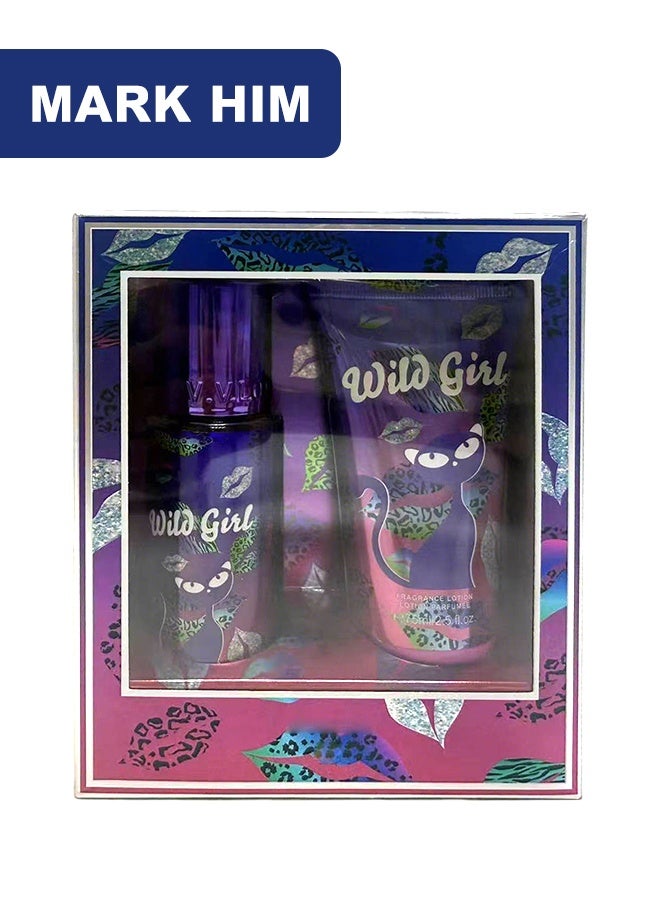 MARK HIM 2PCS Women’s Fragrance Gift Set, Fruity Floral Scented Spray & Moisturizing Lotion Set, Long-Lasting Body Care & Perfume Combo, Luxury Gift for Her - Image 1