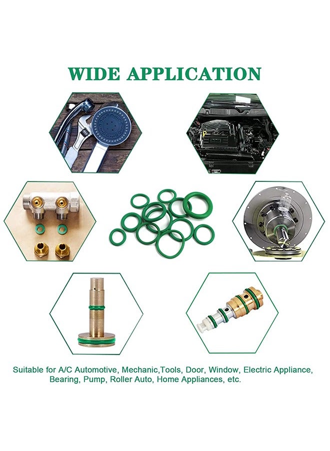 270-Piece Rubber O-Ring Set With Storage Box Green/Clear - Image 5
