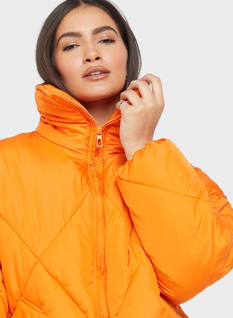 ONLY Zip Through Puffer Jacket