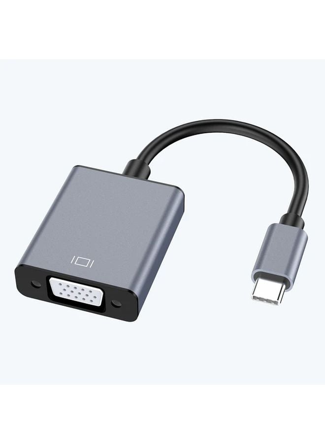 Gray USB C to VGA Adapter USB 3 1 Type C Thunderbolt 3 Converter for Macbook Pro Air Dell XPS Surface - Image 5