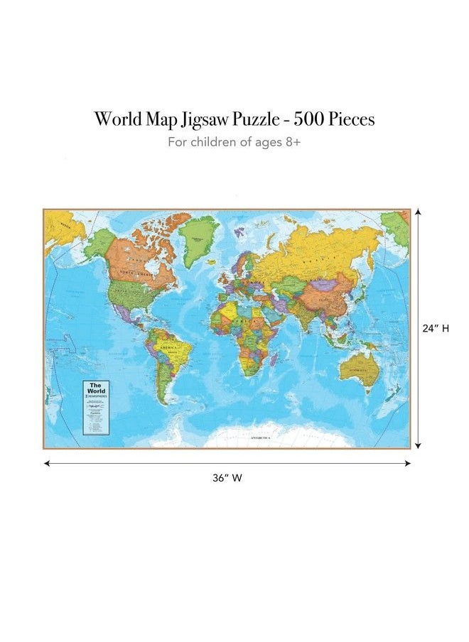 Round World Products Hemispheres World Map Jigsaw Puzzle 500 Pieces - pzsku/ZF312273F7955C3D537EBZ/45/_/1687933700/7372089b-acaa-4656-9750-46ff4ba9ff4c