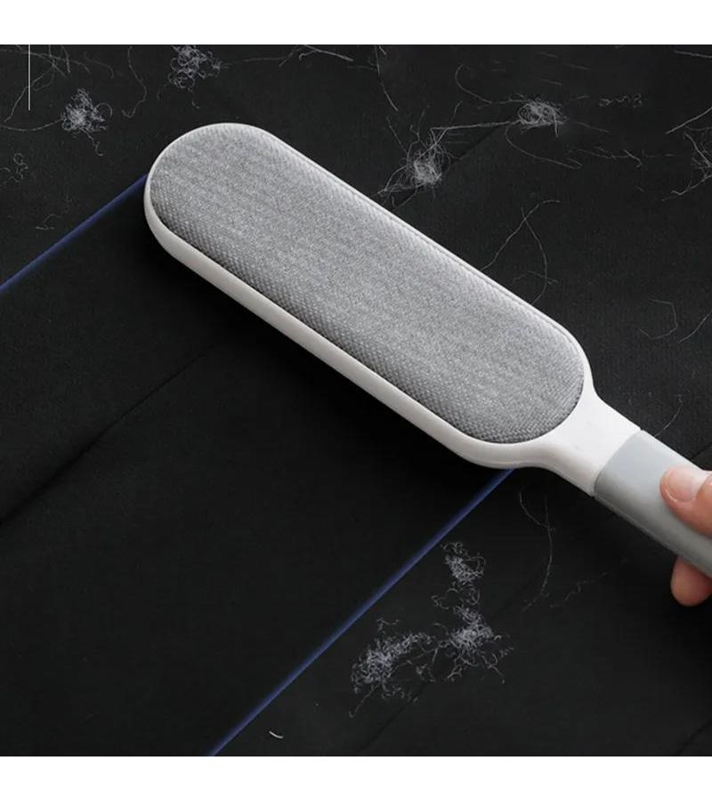 Reusable Pet Hair Remover Brush Grey Double Sided Manual Statically Cleans Clothes Sofa Furniture Bedding Carpets - Image 5