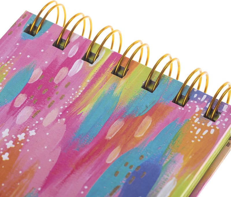 Graphique Petite Wiro Jotter Notepad, Brush Strokes Design - 3.5"x 5.5" Notepad with 200 Lined Pages, Custom Interior and Spiral Bound Top - Cute Journal for Leaving Messages and Taking Notes - Image 5