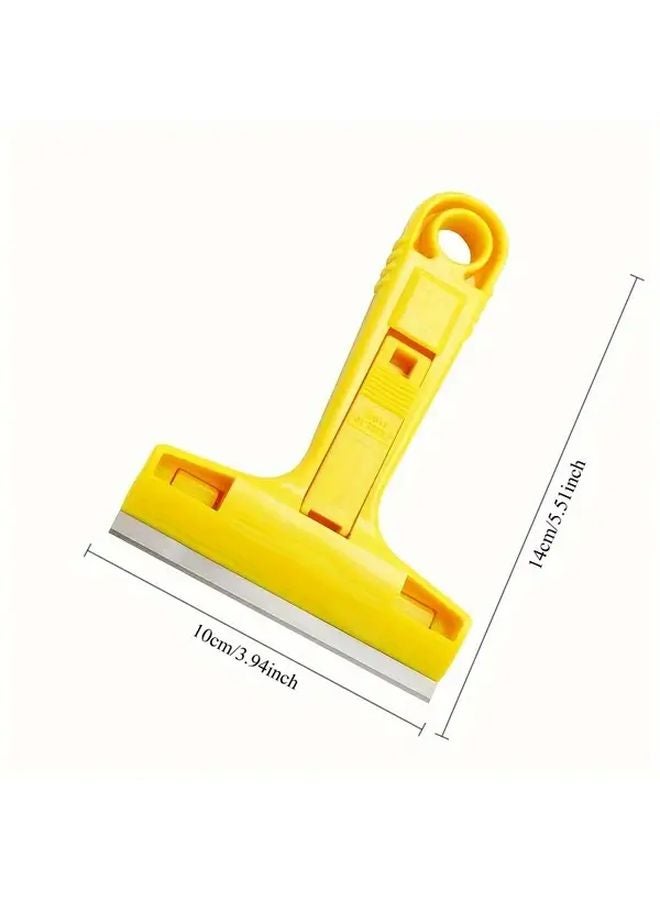 Yellow Multi Purpose Cleaning Knife with 3 Extra Replacement Metal Blades - Image 3