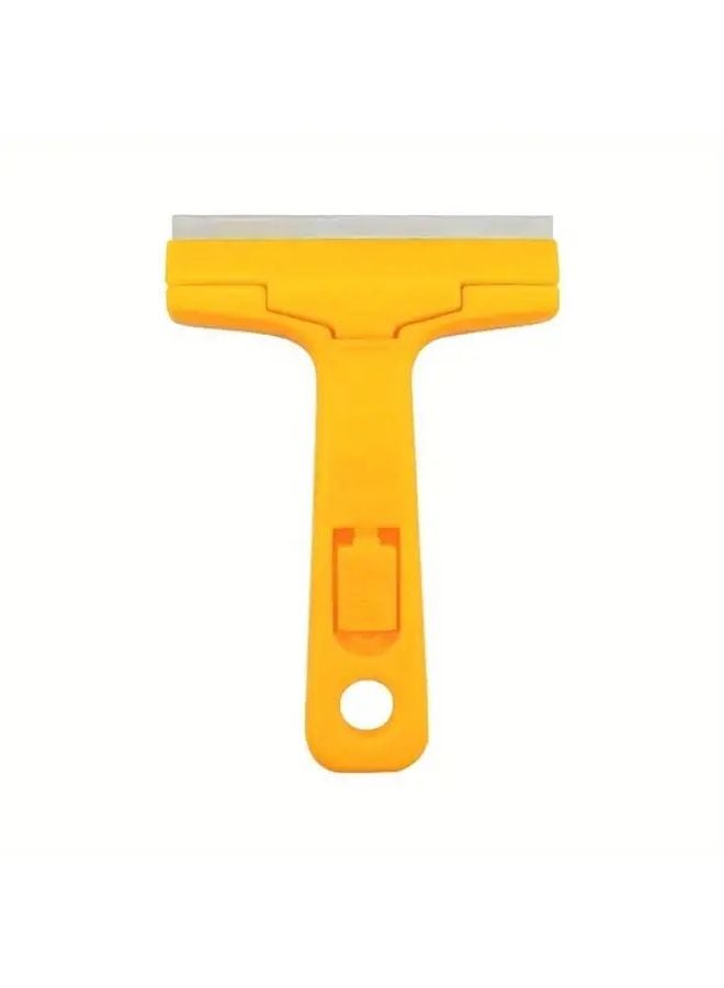 Yellow Multi Purpose Cleaning Knife with 3 Extra Replacement Metal Blades - Image 2