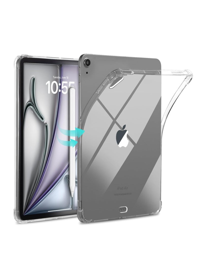 Clear Protective Case for iPad Air 11 (2024) air 4/air 5/10.9/2020/2022 Slim Bumper Corners, Soft Transparent Back Cover  - Image 1