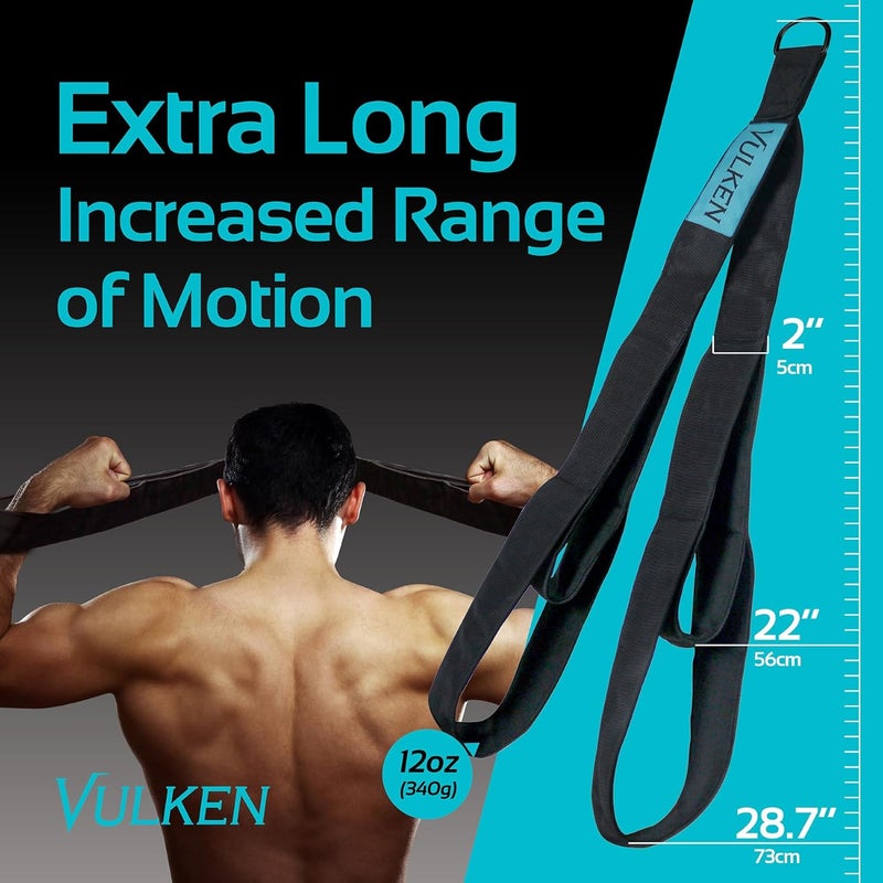 Vulken Tricep Rope Cable Attachment. 28.7 Inch & 22 Inch Two Lengths Built in One Pull Down Rope, Black & Pink - Image 3