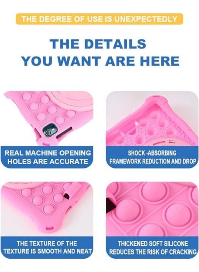 Generic - Case Compatible with Nokia T10 8 inch 2023, Kids Friendly Silicone Stand Cover for Nokia T10 Tablet with Handle Kickstand, Shoulder Strap & Stylus Pen - Image 1