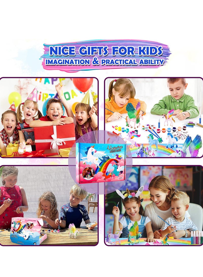 Barakah Unicorn Toy Painting Kit for Kids, Paint Your Own Unicorn Craft Set, Ideal for Girls Ages 4 9, Art and Crafts Supplies, DIY Kit for Birthday Gifts, Unicorn Party Favor, Parent Child Activity - Image 2