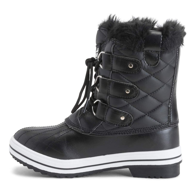 POLAR Womens Snow Boot Quilted Short Winter Snow Rain Warm Waterproof Boots - 10 - BLL41 YC0023 - Image 3